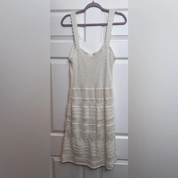NWT Abercrombie and Fitch Crochet Style Mini Dress Cream
Color XL TALL(44” long) - Picture 7 of 11